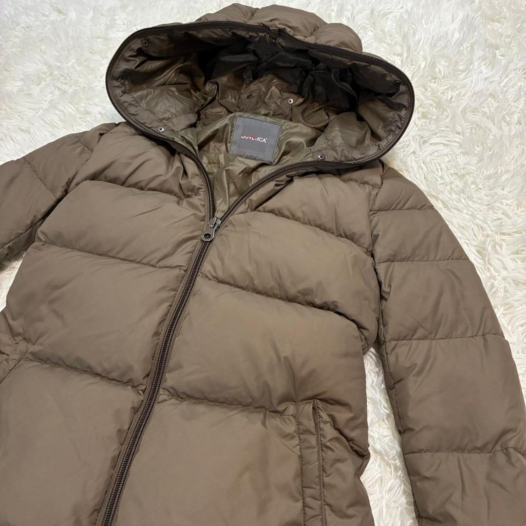 デュベティカ ダウンジャケット グースダウン ロングコート ブラウン フード付き