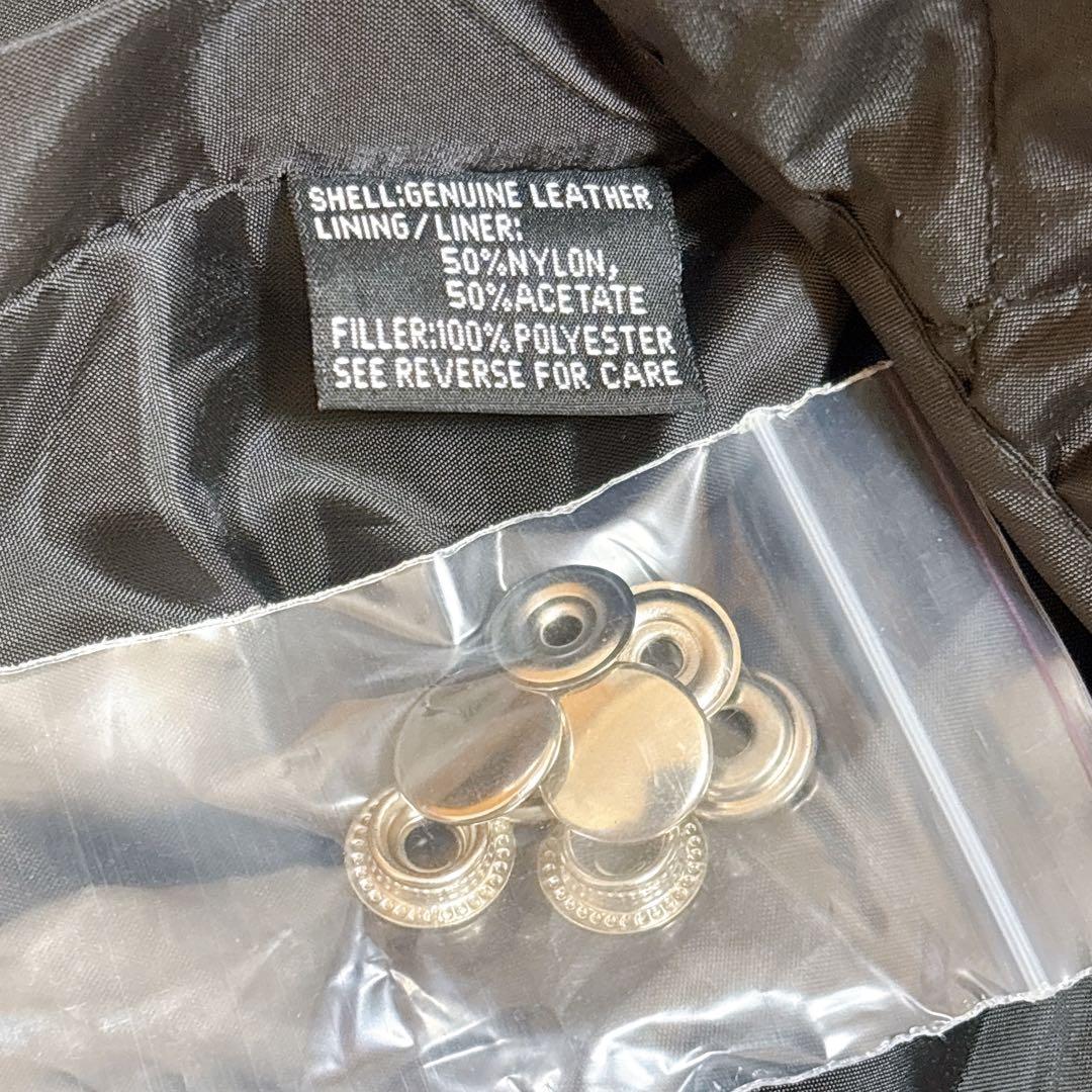 古着　美品　スカル　xelement ダブル　ライダースジャケット　L