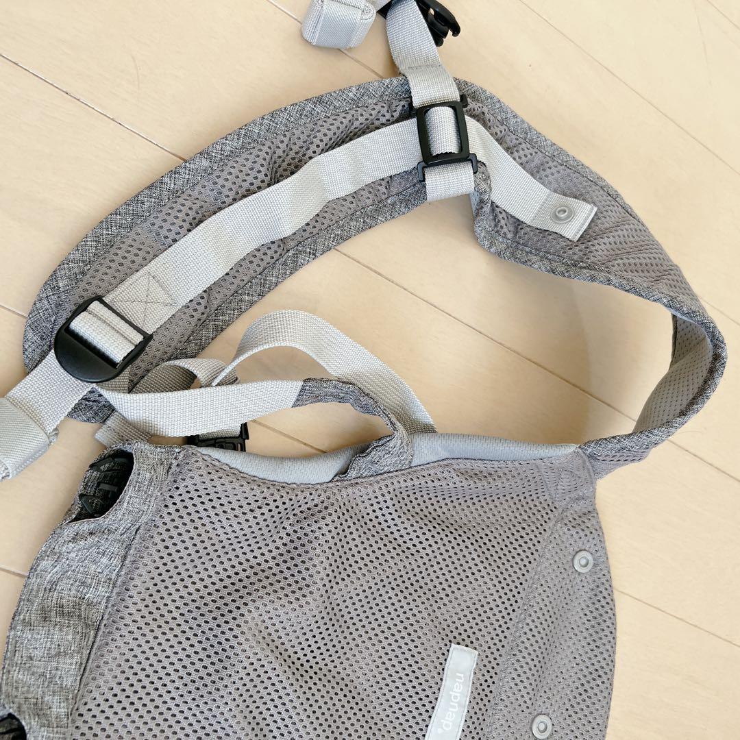 美品！napnap tran ダブルショルダー　グレー　折り畳めるヒップシート