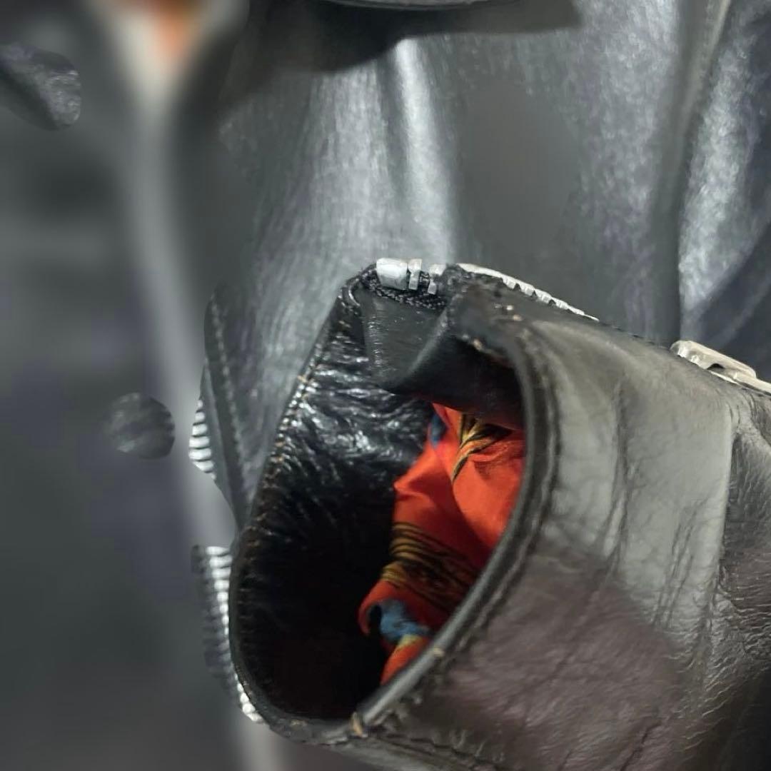 貴重 VALLET02HS ベジタン 馬革ライダース シルクライナー 茶芯