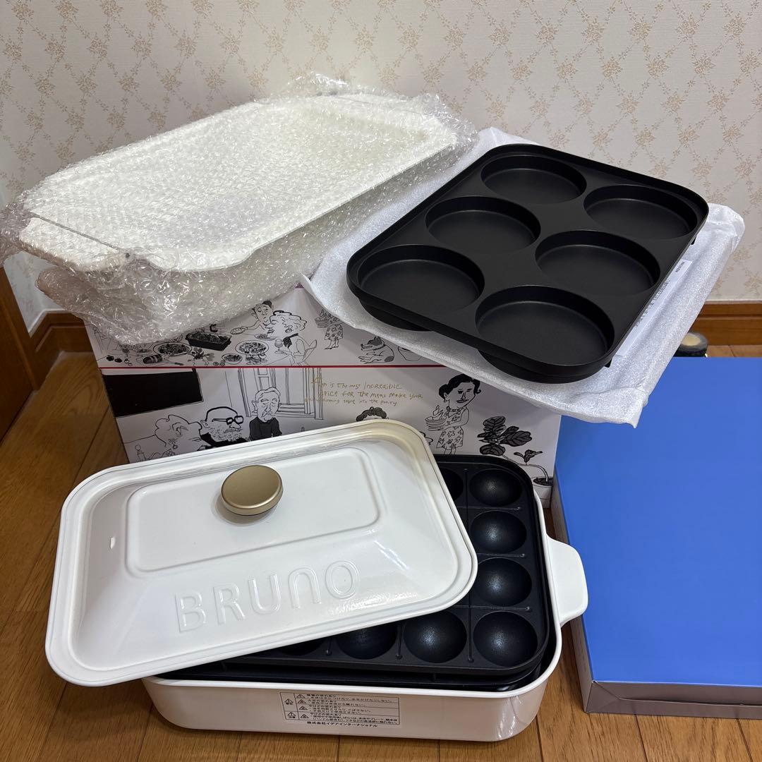 【美品】BRUNO ブルーノ コンパクトホットプレートセット