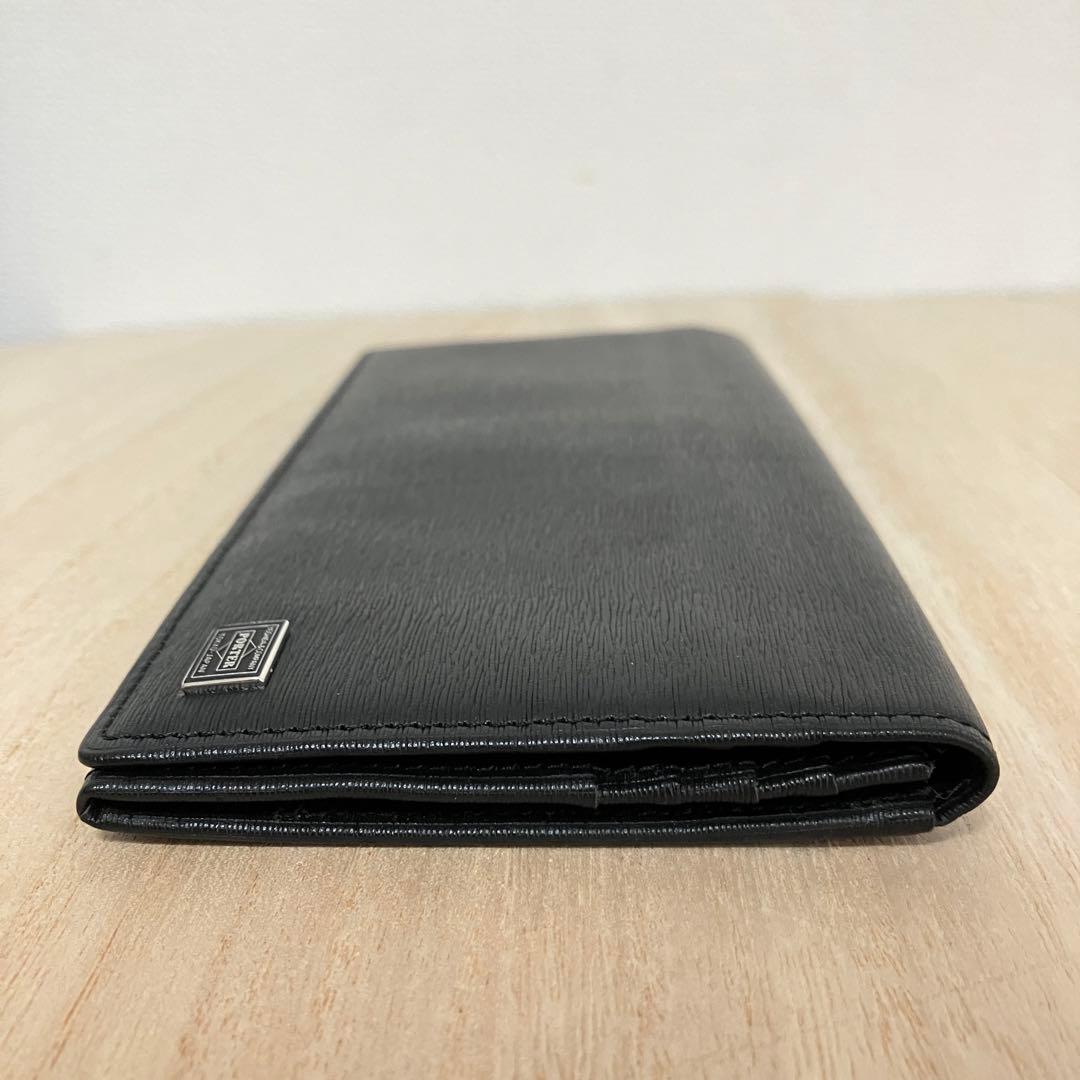 訳あり美品✨ポーター✨カレント✨長財布 ✨札入れ✨小銭入れなし✨黒✨本革✨スリム