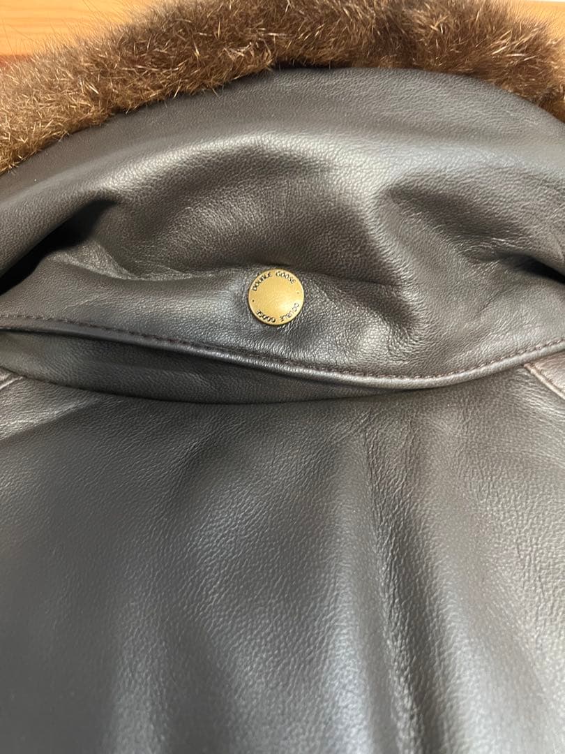 DOUBLE レザーダウンジャケット