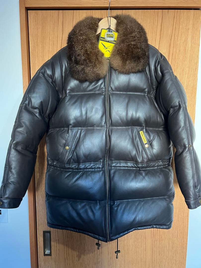 DOUBLE レザーダウンジャケット