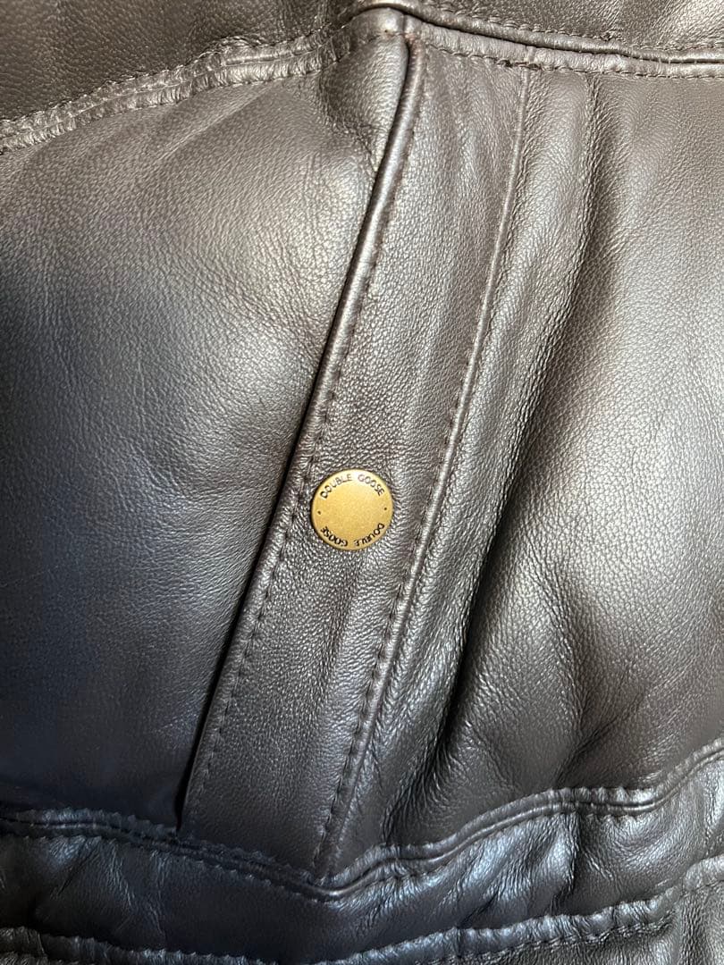 DOUBLE レザーダウンジャケット