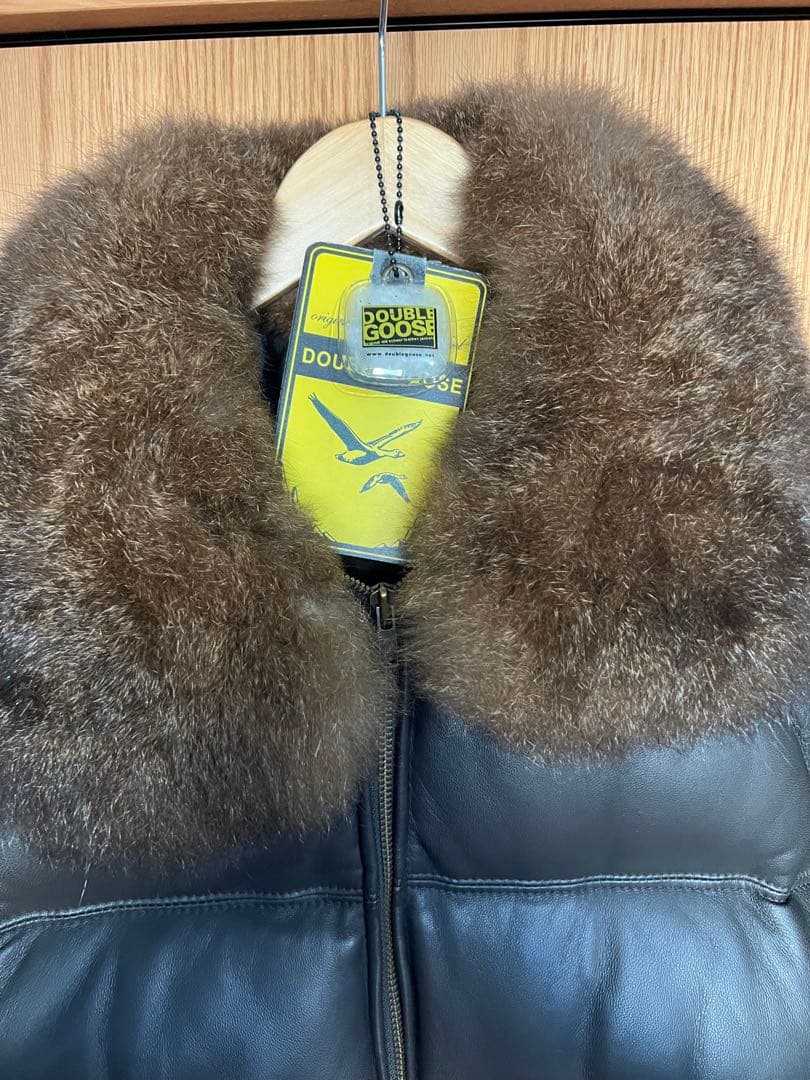 DOUBLE レザーダウンジャケット