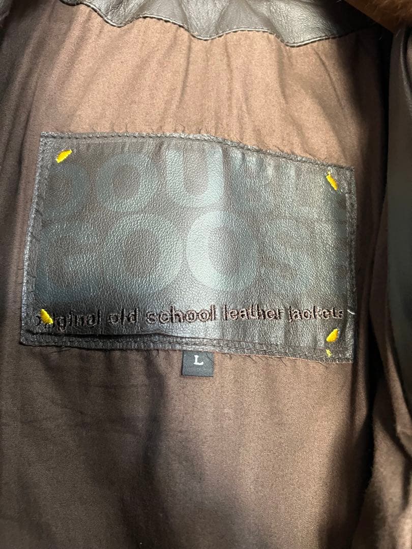 DOUBLE レザーダウンジャケット