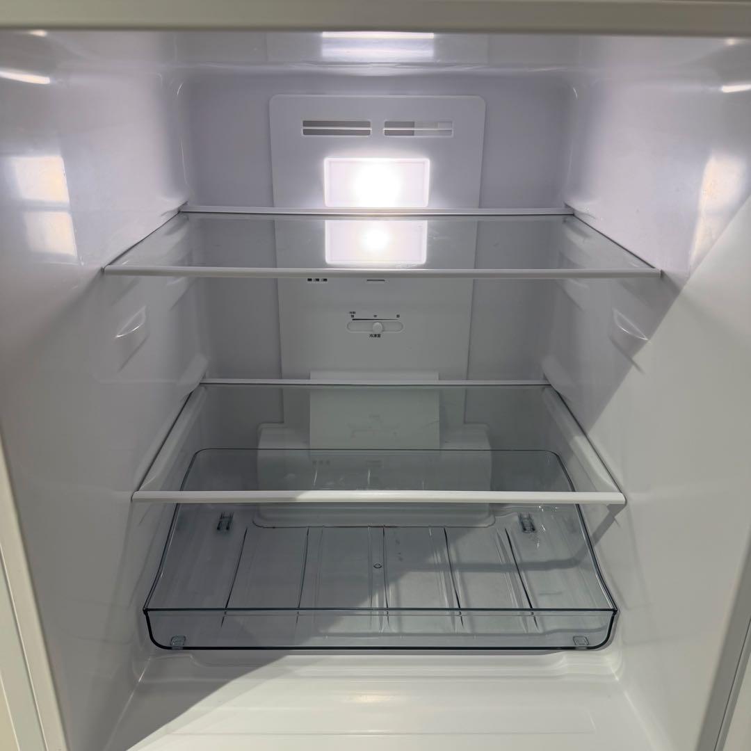 ツインバード　ホワイト 2ドア冷蔵庫　鏡面