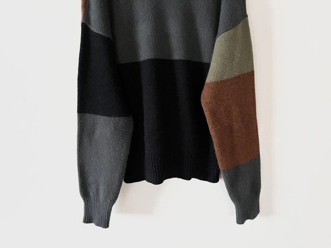 マーガレットハウエル メリノカシミヤ カラーブロックニット8.8万 カタログ掲載
