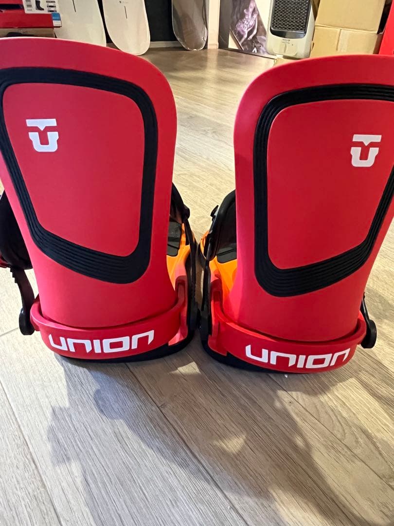 UNION ULTRA スノーボードビンディング レッド/オレンジ　Lサイズ