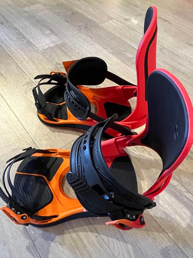 UNION ULTRA スノーボードビンディング レッド/オレンジ　Lサイズ