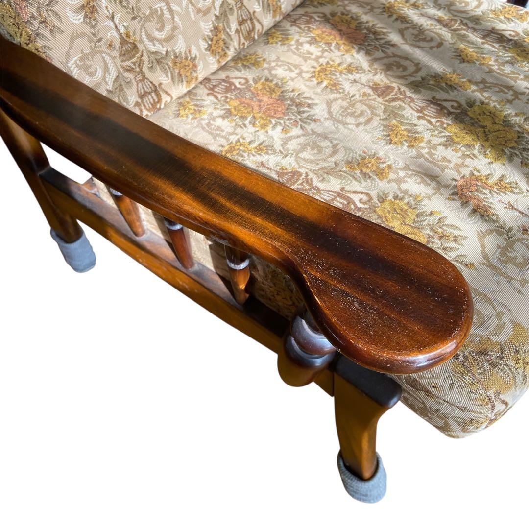 【週末セール】カリモク コロニアル 1人掛けソファ アームチェア ヴィンテージ