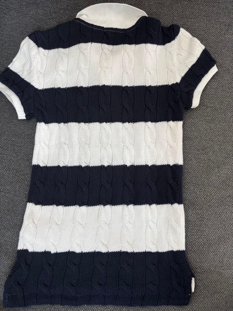 新品✨Ralph Lauren ケーブル　ストライプニットポロ　 XS