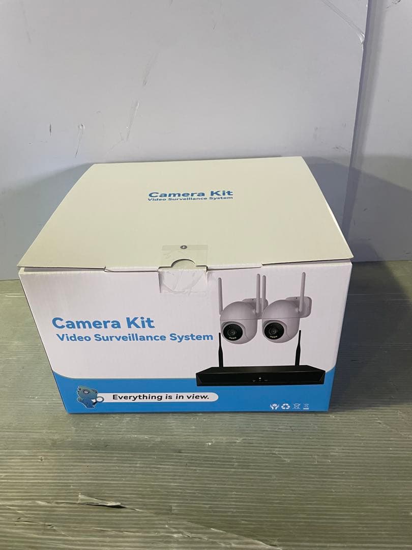 防犯カメラ ワイヤレス 屋外 モニター付き PTZカメラ 家庭用 2台セット