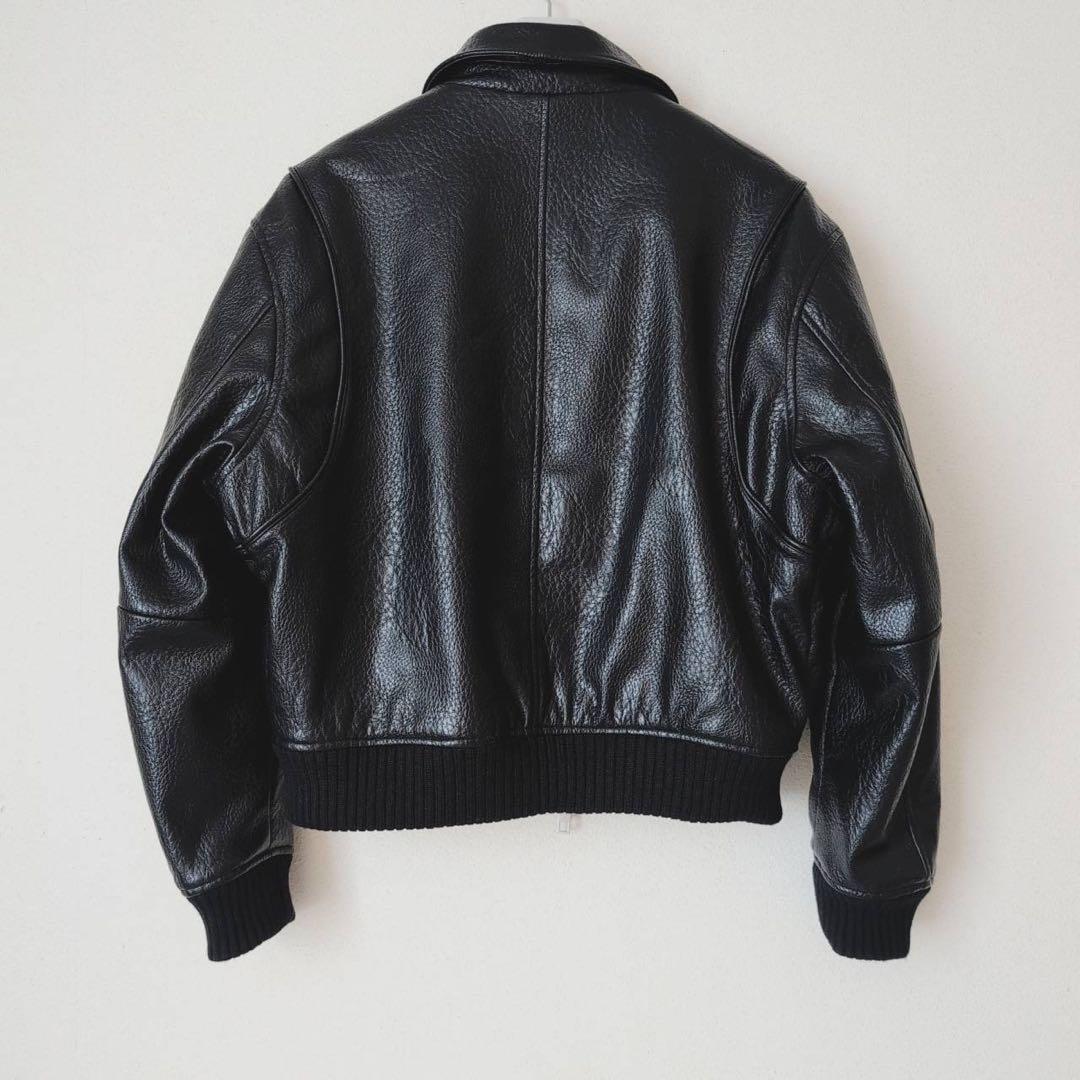 今期　ZARA フェイクレザーパフジャケット　L