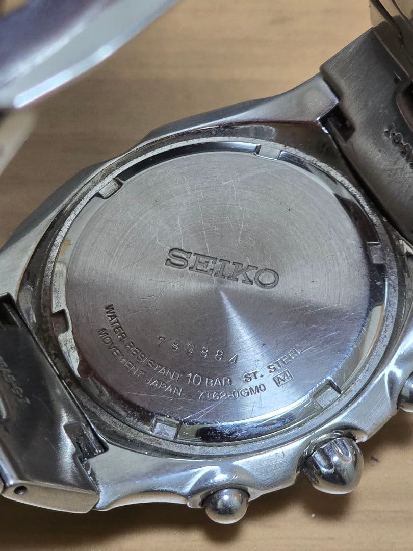 SEIKO クロノグラフ 100M防水 オレンジ