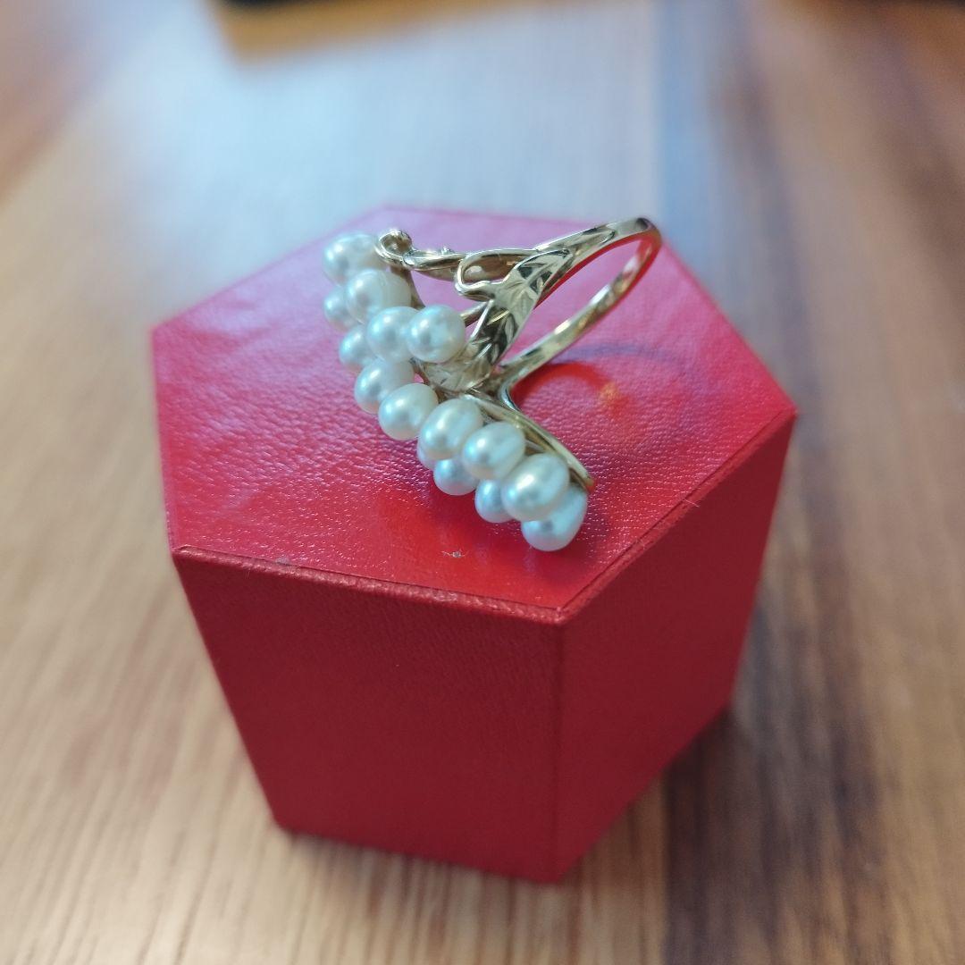 583刻印 K14相当 ゴールド パール リング 総重量約7g ヴィンテージ