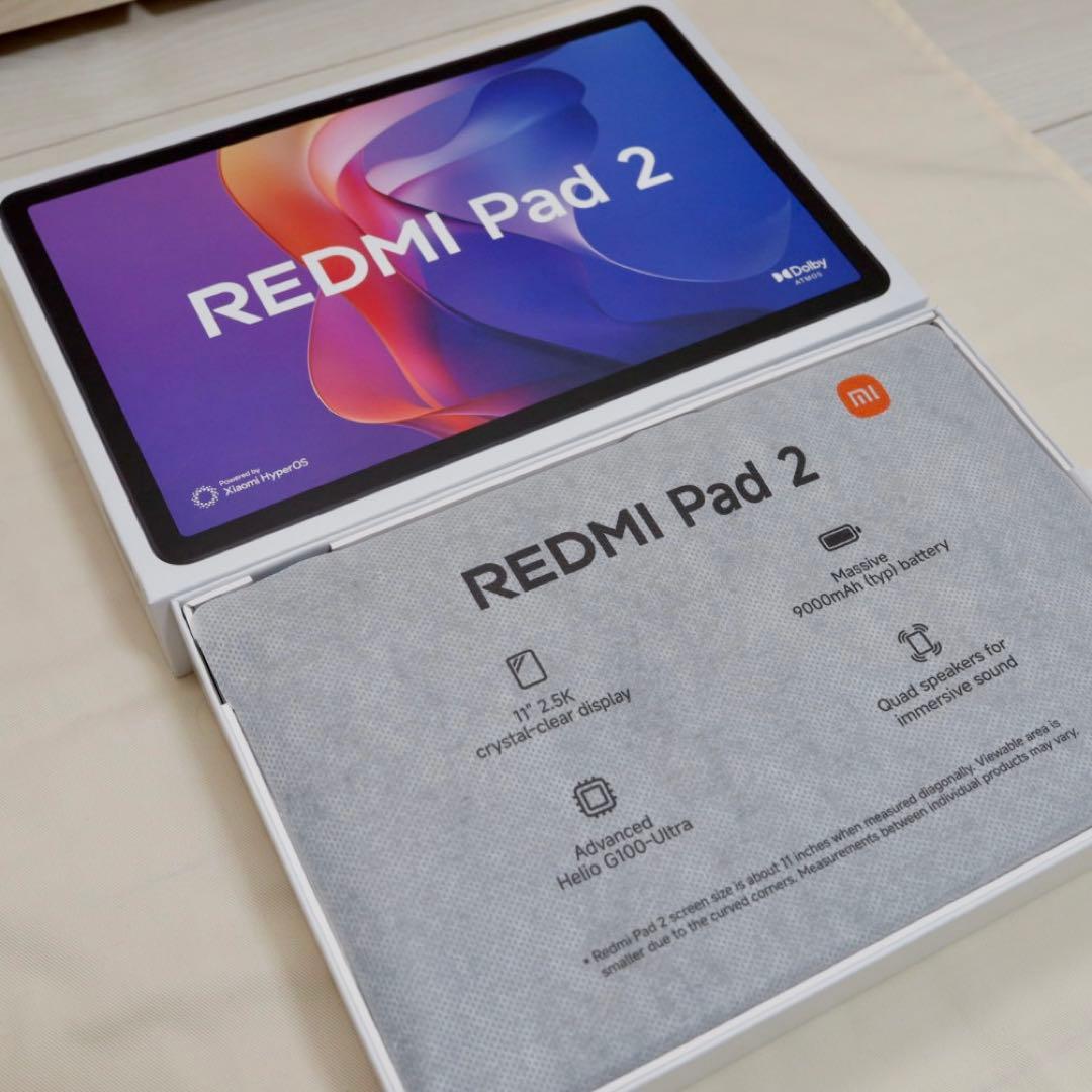 【美品】REDMI Pad 2 6GB/128GB純正カバー付き