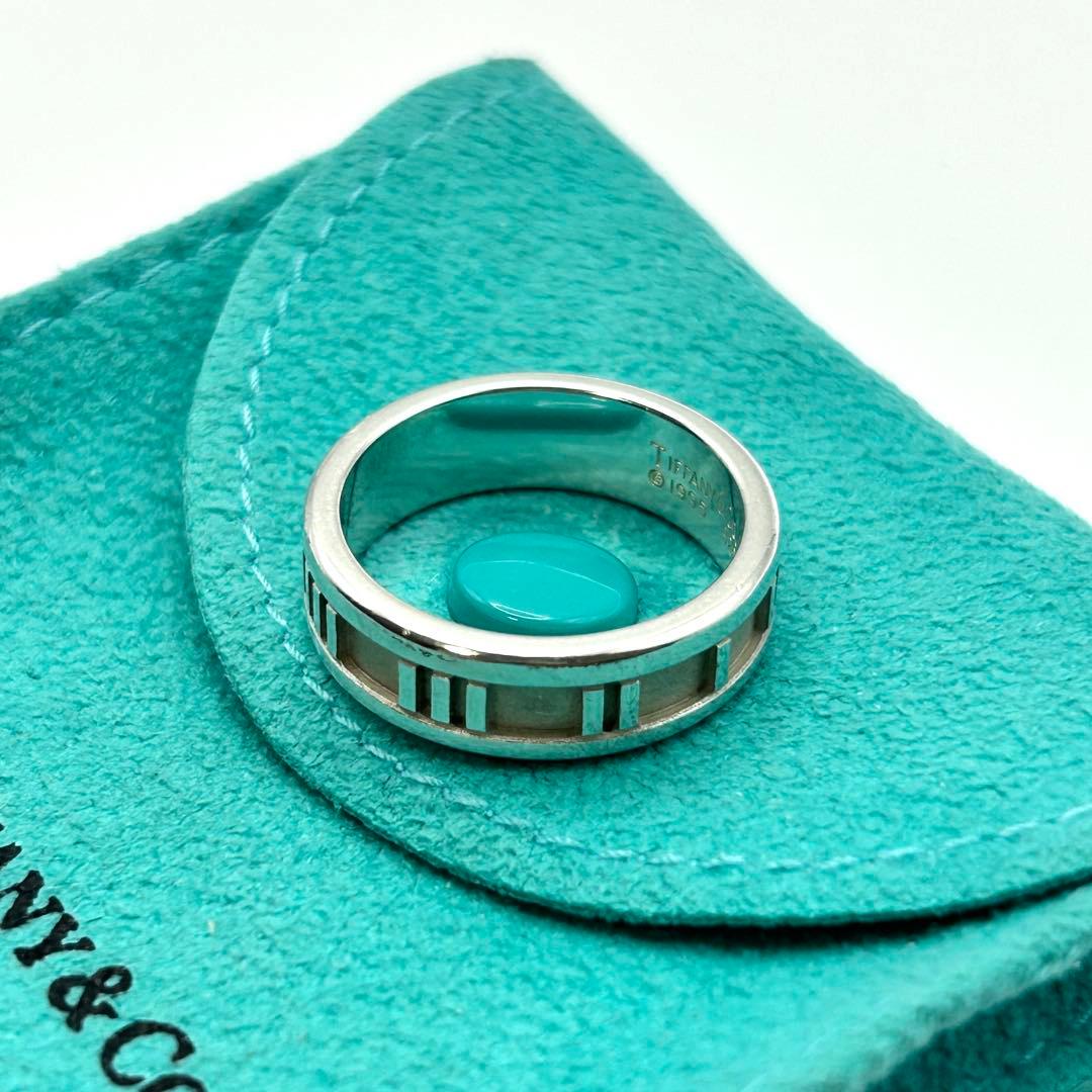 美品　ティファニー　アトラス　リング　約17号　シルバー　925
