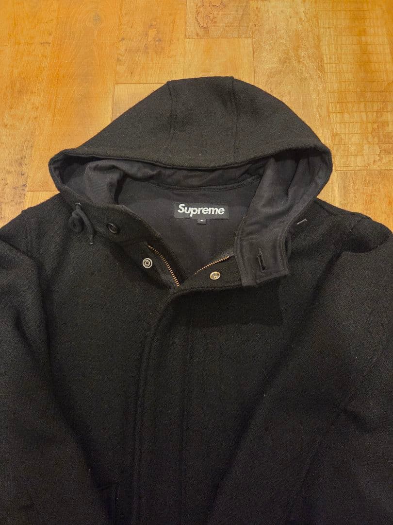 【美品】Supreme Wool Fishtail Parka 16AW M 黒