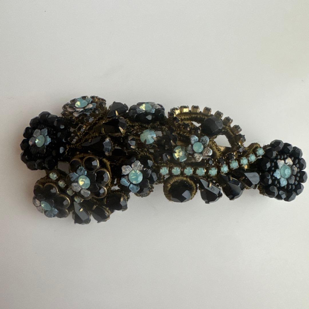 ミハエルネグリン　バレッタ　ミント×ブラック