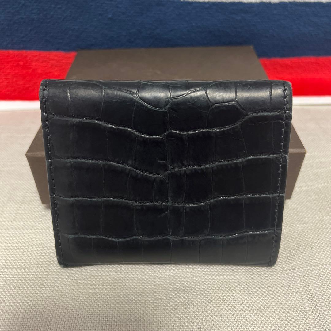 カミーユフォルネ　総クロコダイル　黒　ケース