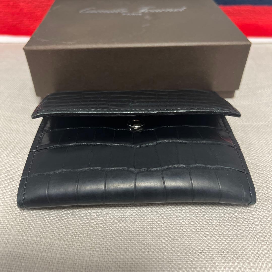 カミーユフォルネ　総クロコダイル　黒　ケース