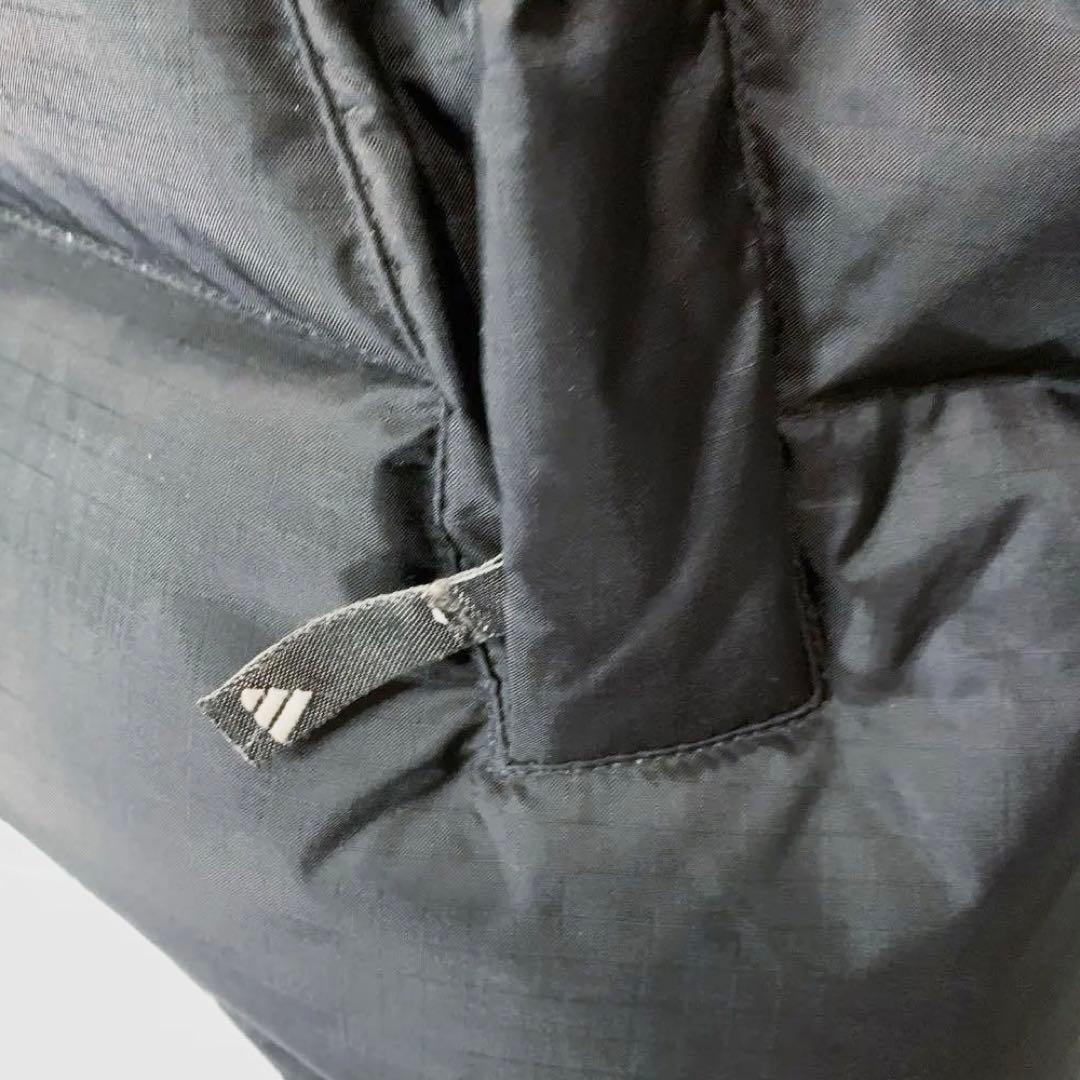 ビンテージ 90s adidas 2WAYダウンジャケット L 刺繍ロゴ 万国旗