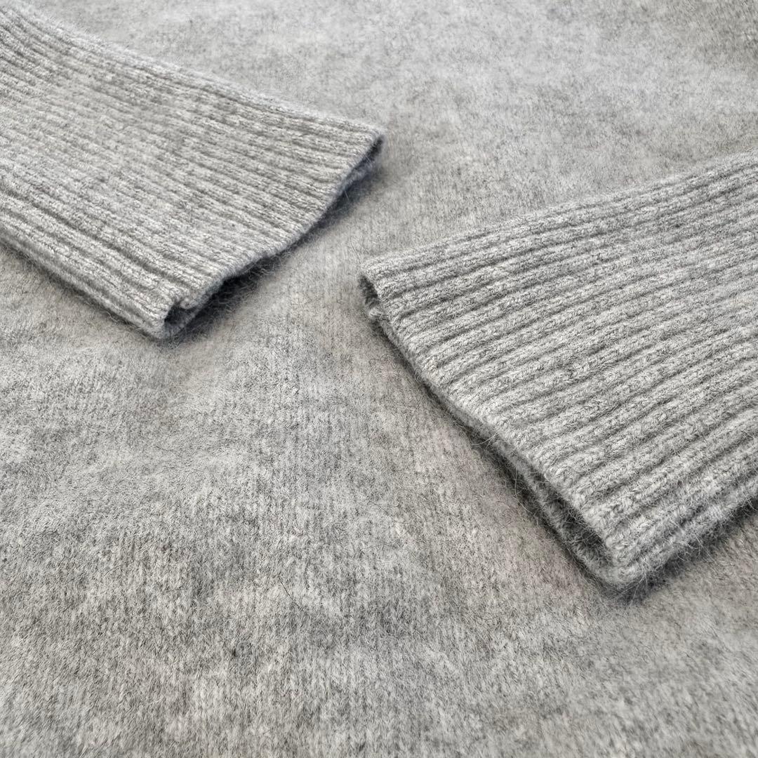 極美品✨ミューズドゥーズィエムクラス ふわふわシャギーVネックニット グレー