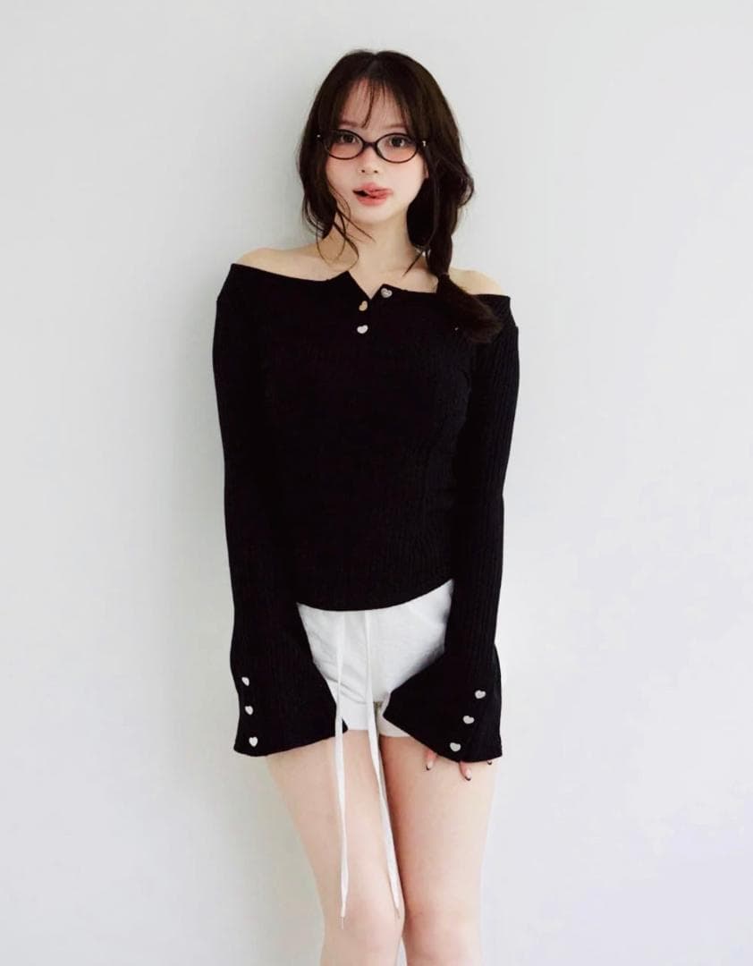 【納品書有】andmary Dorothy heart tops アンドマリー