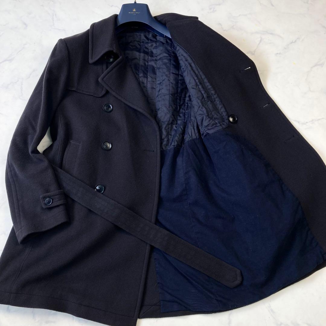 TAGLIATORE スーパーファインバージンウール チェスターコートネイビー