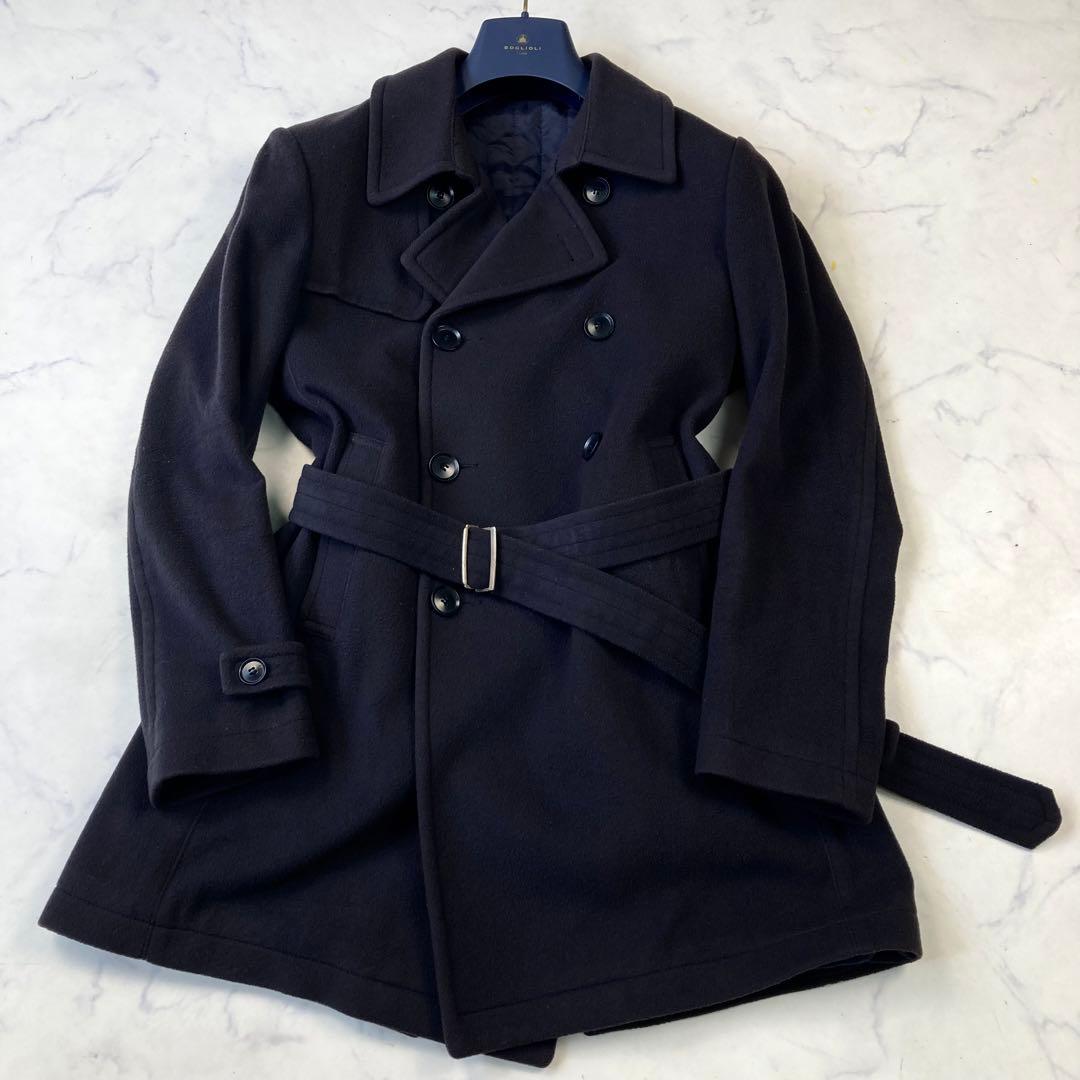 TAGLIATORE スーパーファインバージンウール チェスターコートネイビー