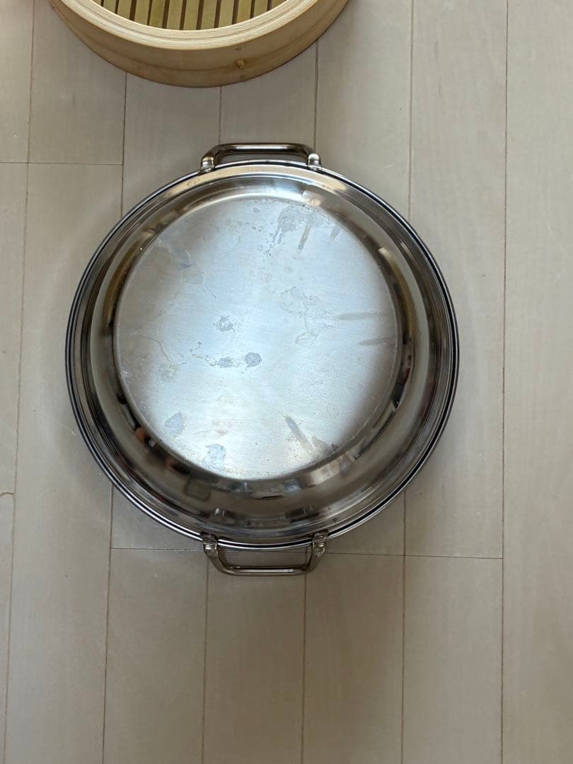 かごや 竹 中華せいろ 27cm 鍋付きセット（ガス・IH対応）