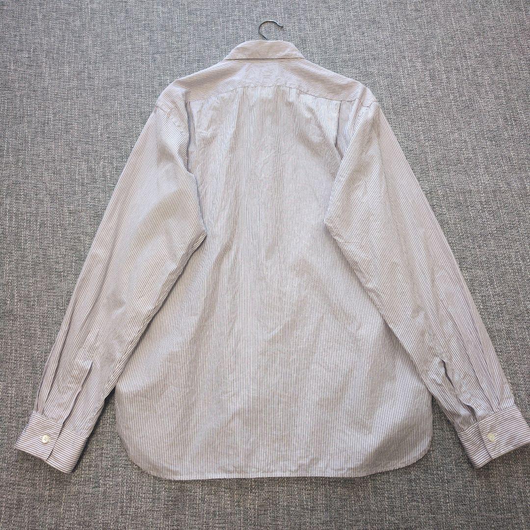 マーガレットハウエル　日本製　メンズ　ストライプシャツ　コットン