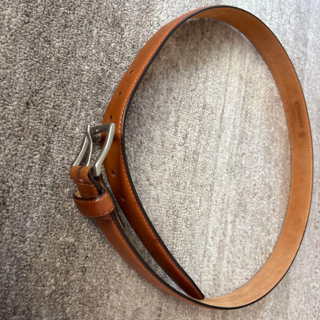 英国王室御用達ETTINGER／エッティンガー　ベルト　ブラウン