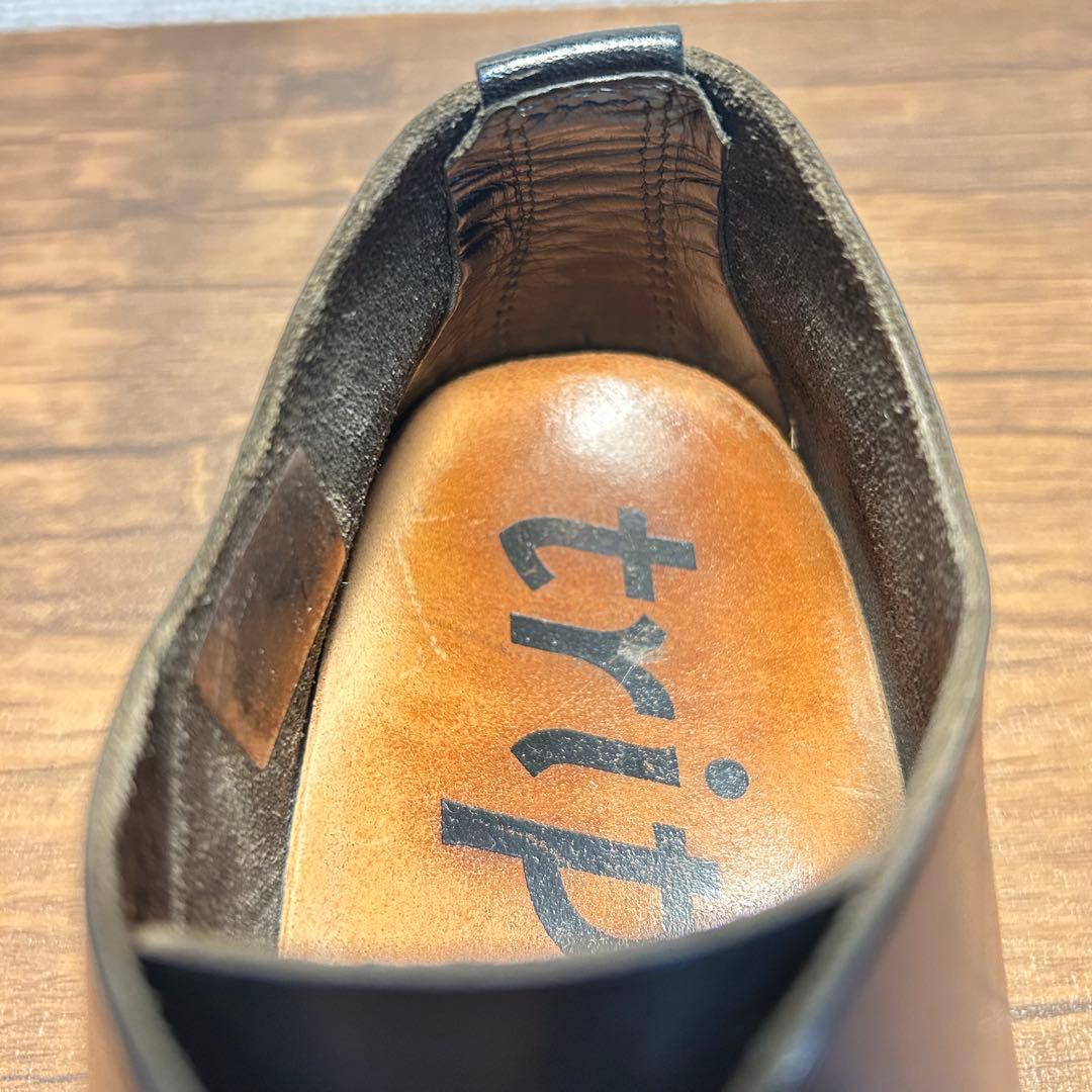 【美品・希少デザイン】trippen 黒 レザーレースアップシューズ 37