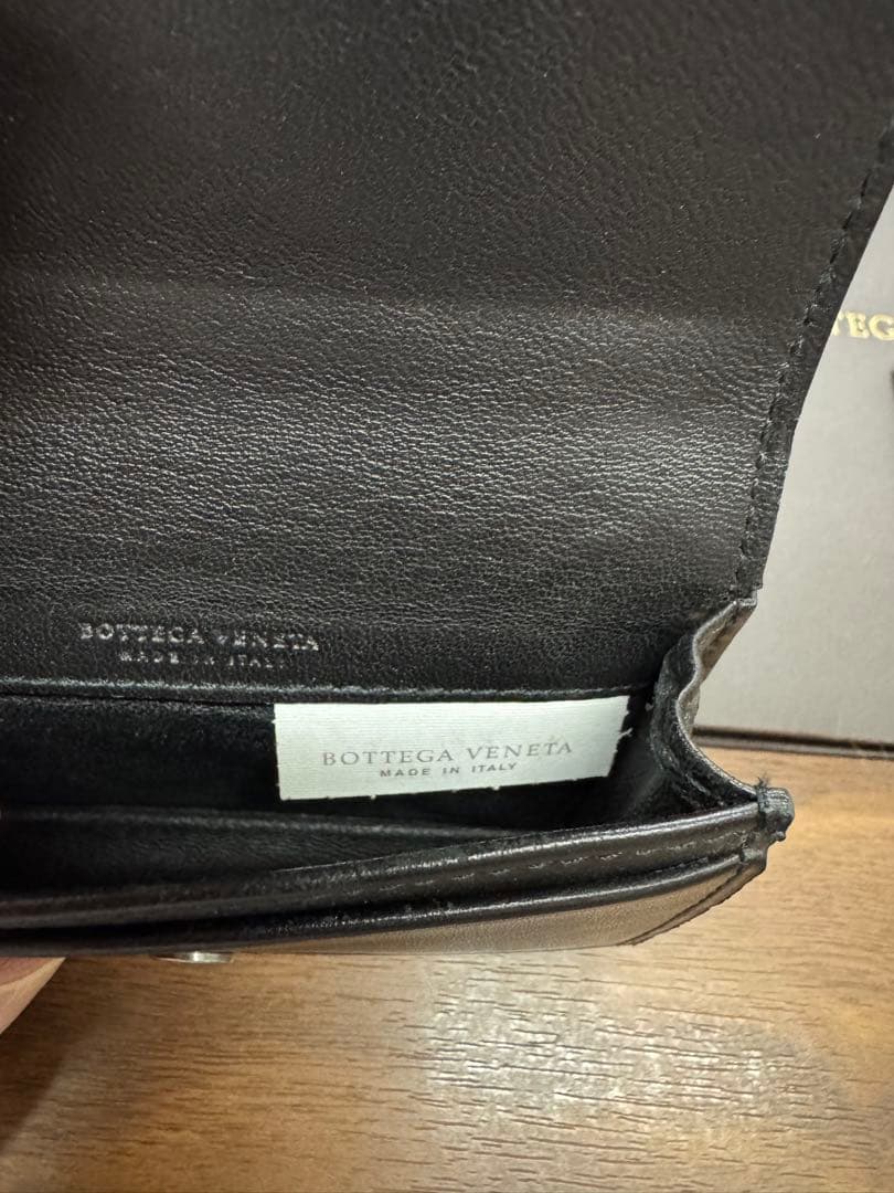 Bottega Veneta ブラックレザー名刺入れ