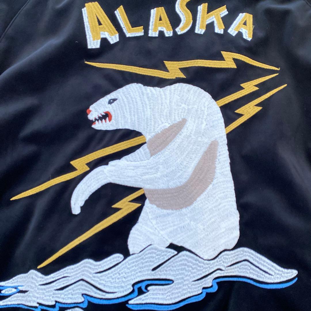 HOUSTON アラスカジャン X-LARGE 黒　別珍　売り切れサイズ希少