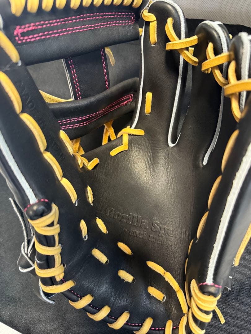 GS 軟式仕様少年用 子ゴリラ型 ゴリラブラック即戦力型付け済み新品