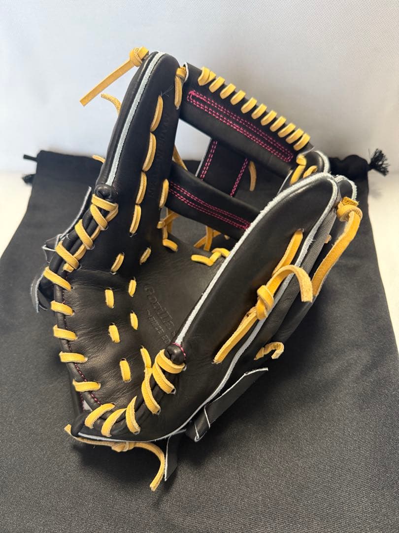 GS 軟式仕様少年用 子ゴリラ型 ゴリラブラック即戦力型付け済み新品