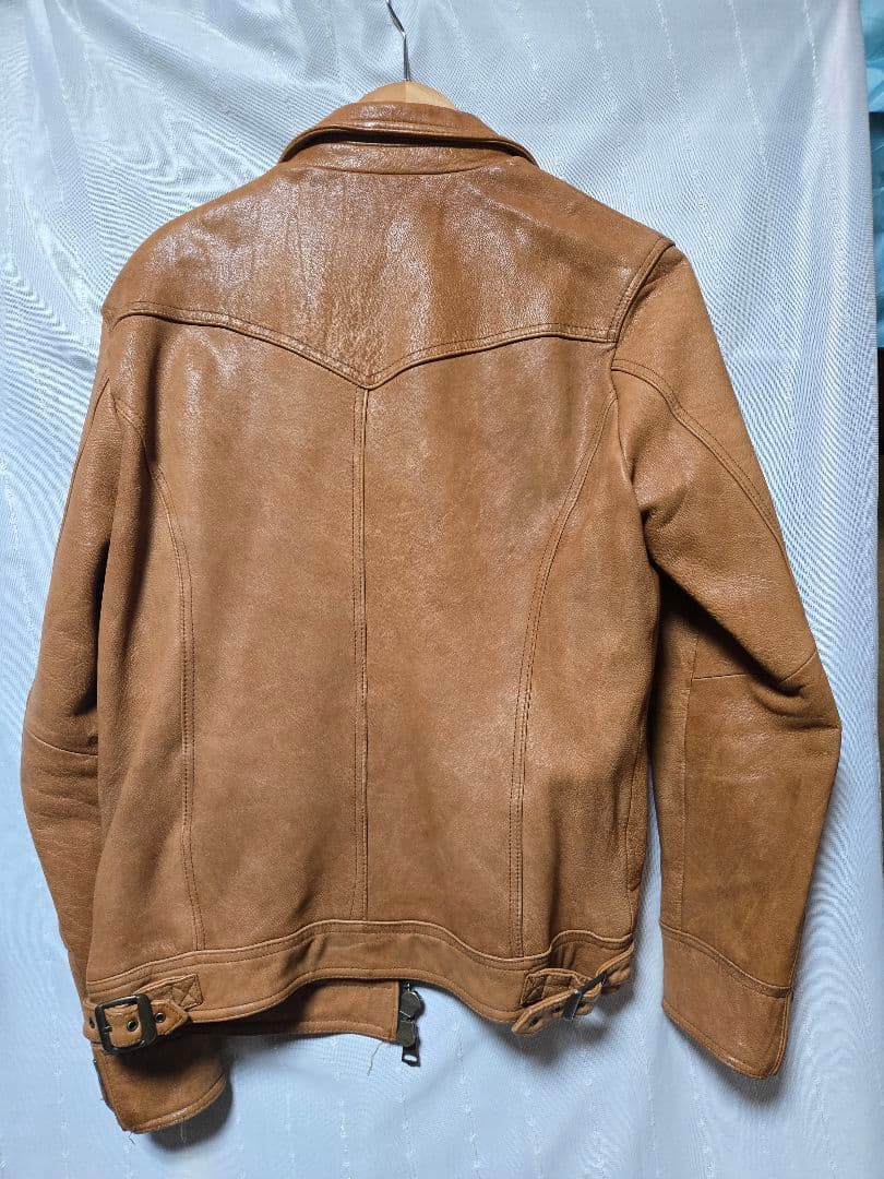 け　ジャックローズ　山羊革　茶色　シングルライダース