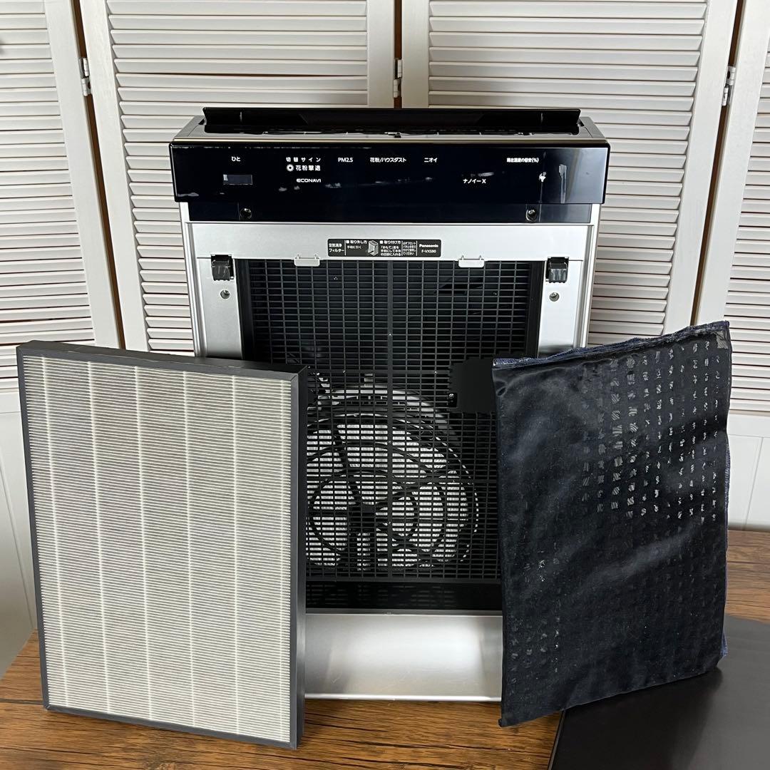 【匿名発送】Panasonic ナノイー 空気清浄機 ブラック　F-VXS90