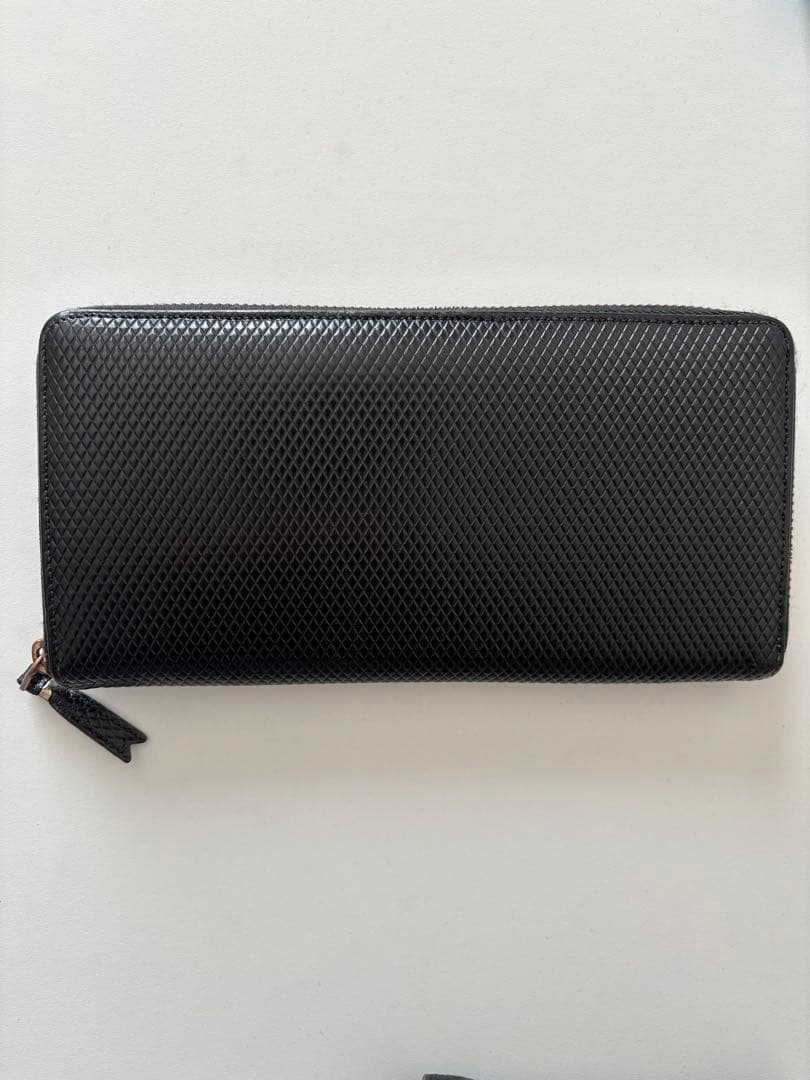 コムデギャルソン ラウンドファスナー レザー 長財布 黒