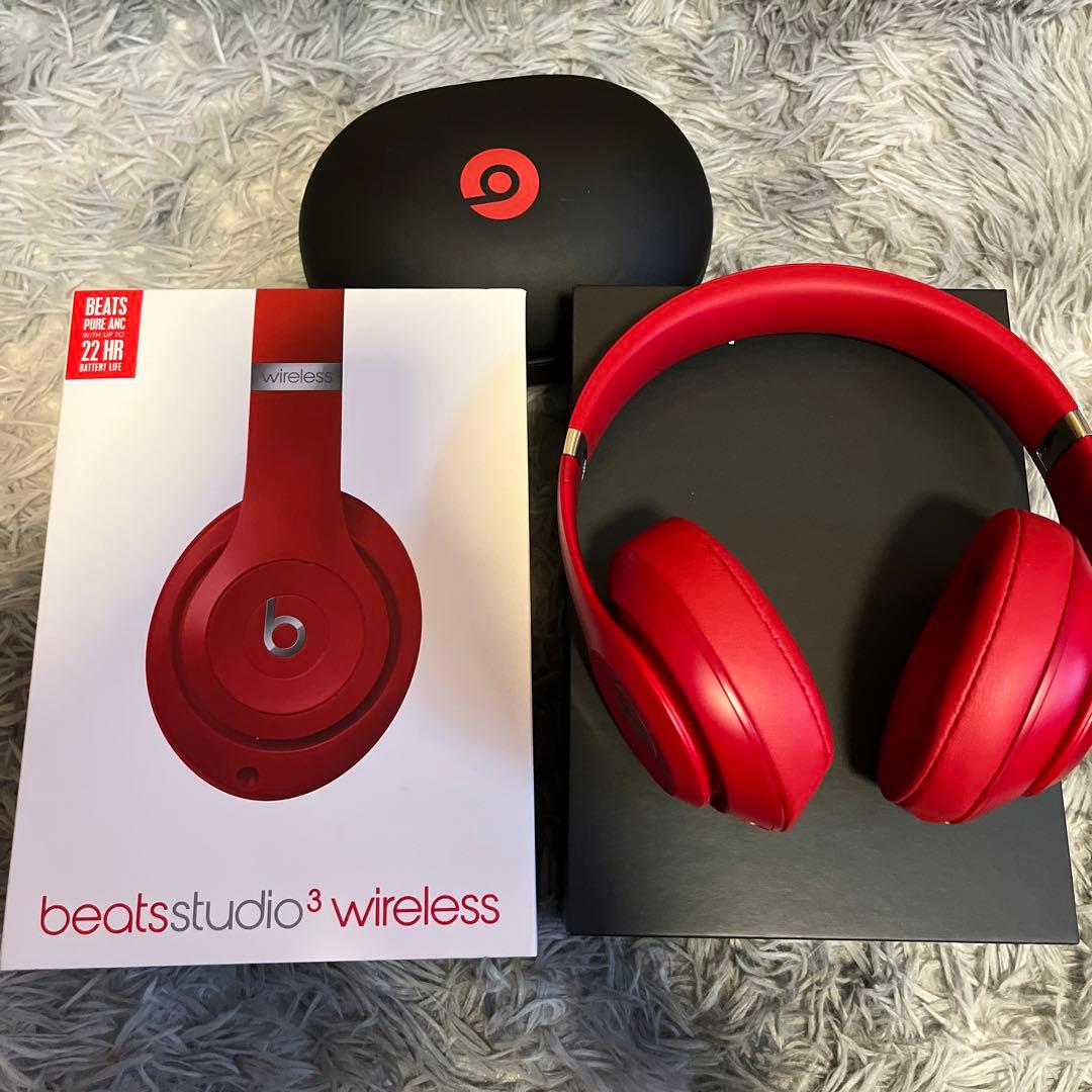 Beats Studio3 ワイヤレスヘッドホン レッド