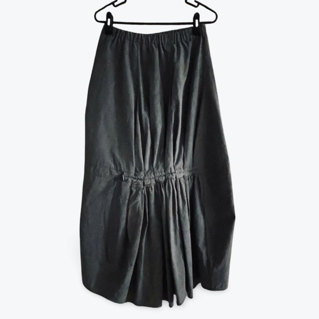 スカート nagonstans asymmetry drawstring skirt M