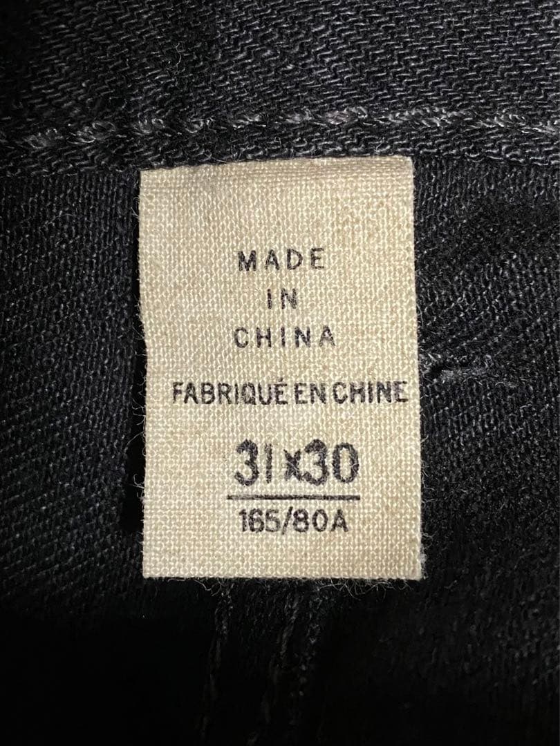 RRL ブラックスリムナロージーンズ