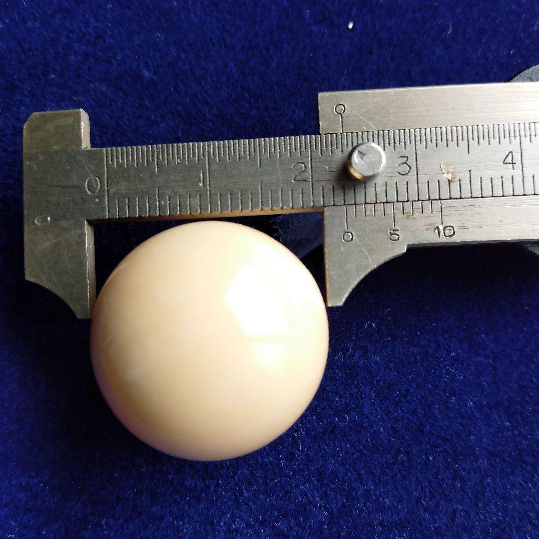 鯨歯　マッコウクジラ　牙玉　ルース　約23㎜　片穴約1.5㎜