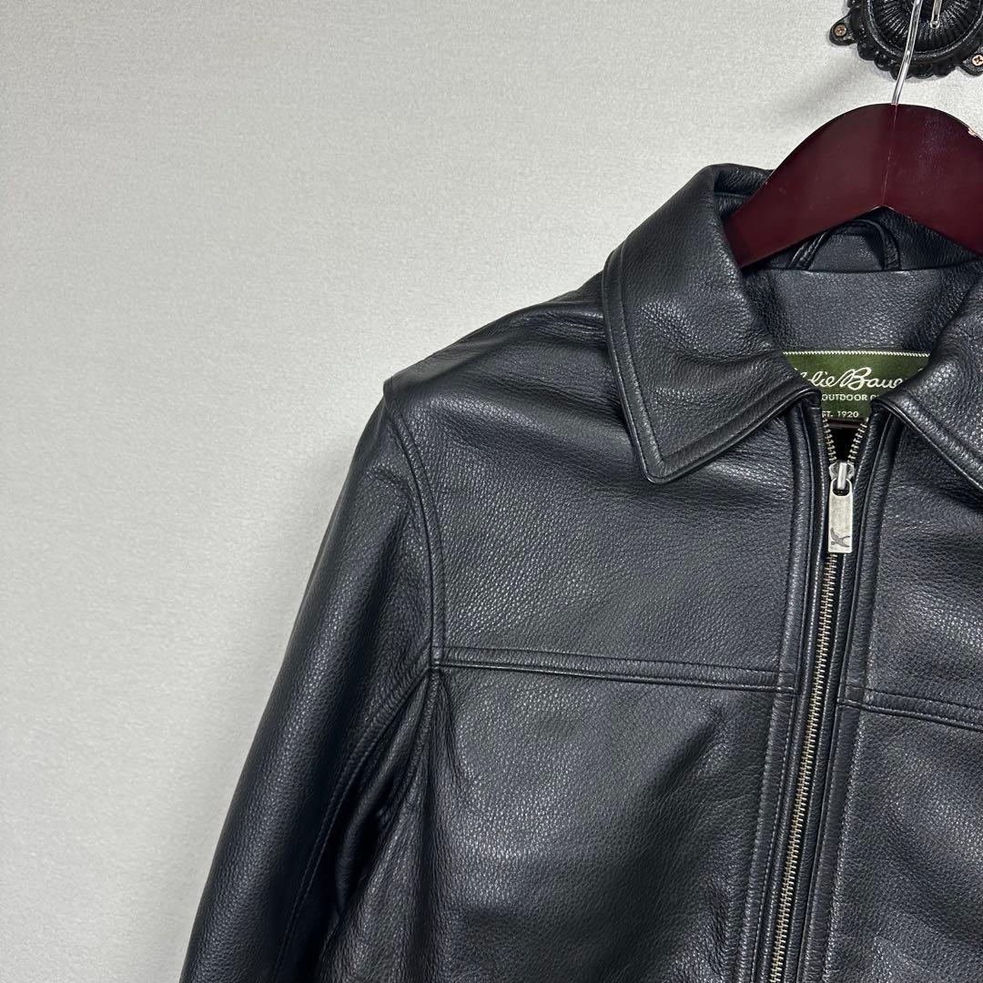 00s Eddie Bauer レザージャケット 黒 アメカジ　バイカー
