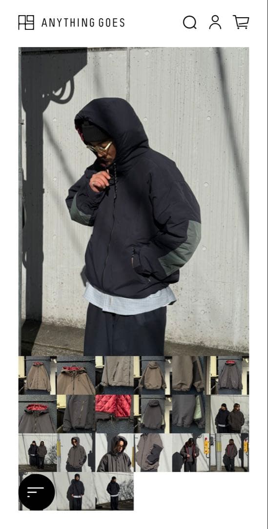 y*t様 SQUEEZED DESIGN QUILTING LINES HOOD