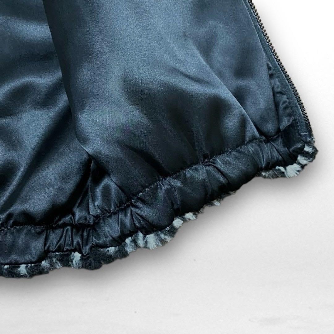 90's USA製 Ultra Fur フェイクファー ベスト レオパード 白黒